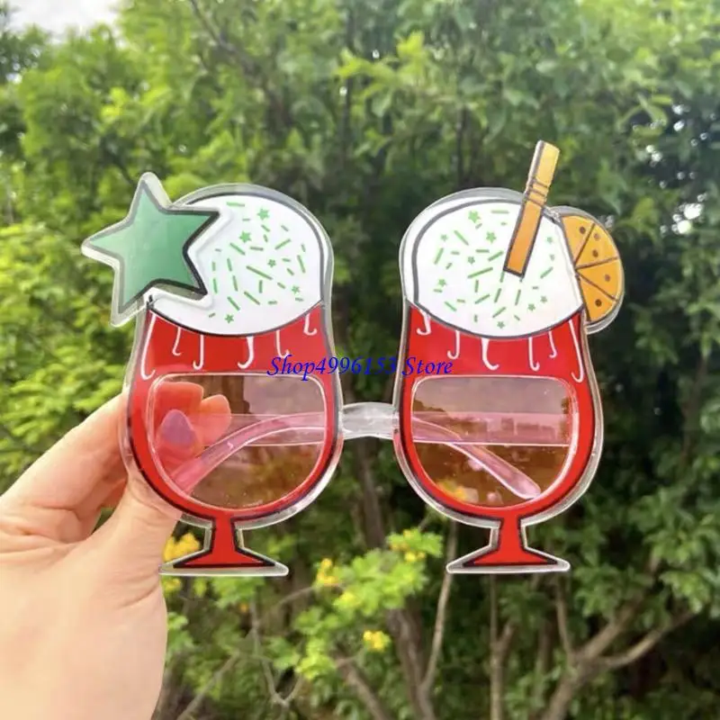 Q0KE luaus imprezowe okulary przeciwsłoneczne kieliszki do wina okulary śmieszne hawajskie szklanki dorosłych dzieci