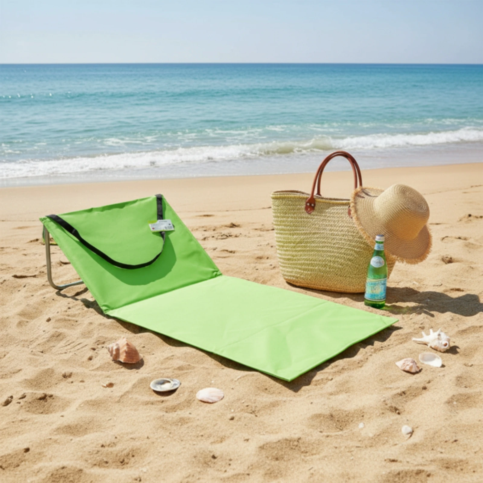 Beach Lounge Chair Mat Lightweight Foldable Beach Mat with Backrest Lounge Seat with Backrest Compact Long-Lasting for Picnic