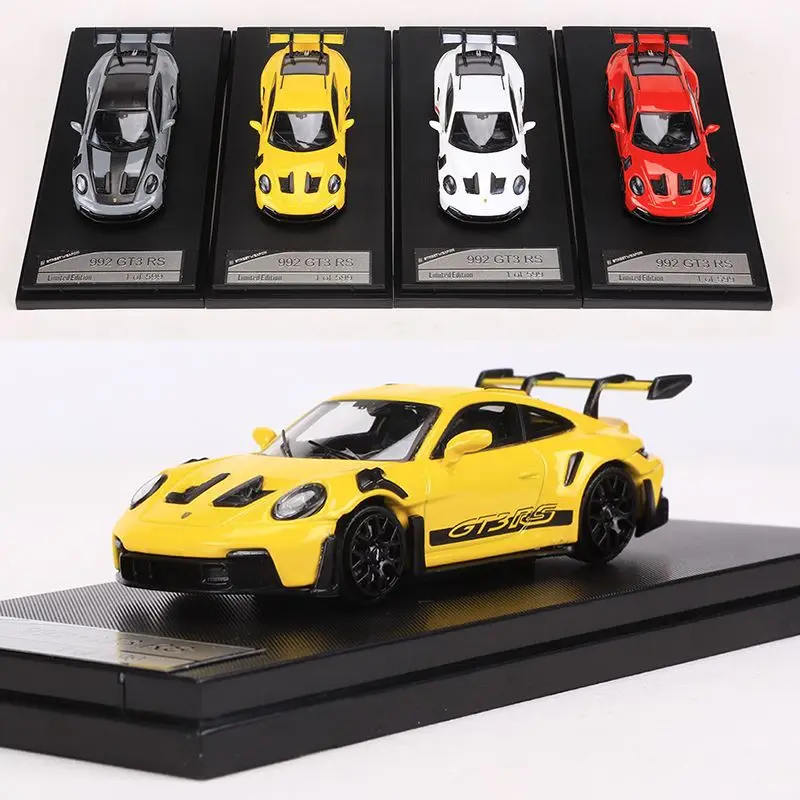 Diecast 1/64 Scale Porsche 911 992 GT3 RS Car Model Porsche Alloy Car Model Collection Toy