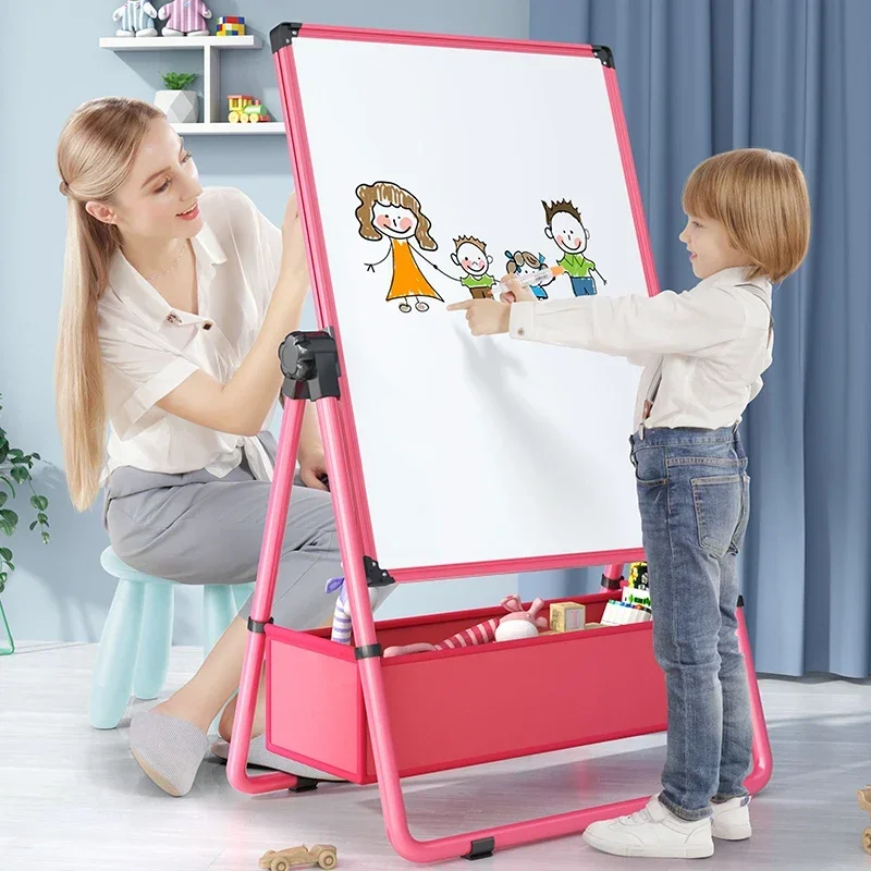 Children's drawing board Small blackboard Household bracket type Magnetic dust-free whiteboard Small easel Rewritable graffiti