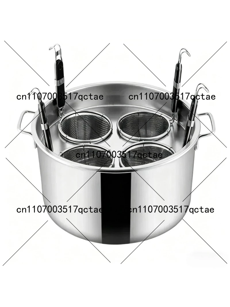Stainless Steel Noodle Pot Soup Stock Pot Large Capacity Induction Cooker Stew Cooking Pot