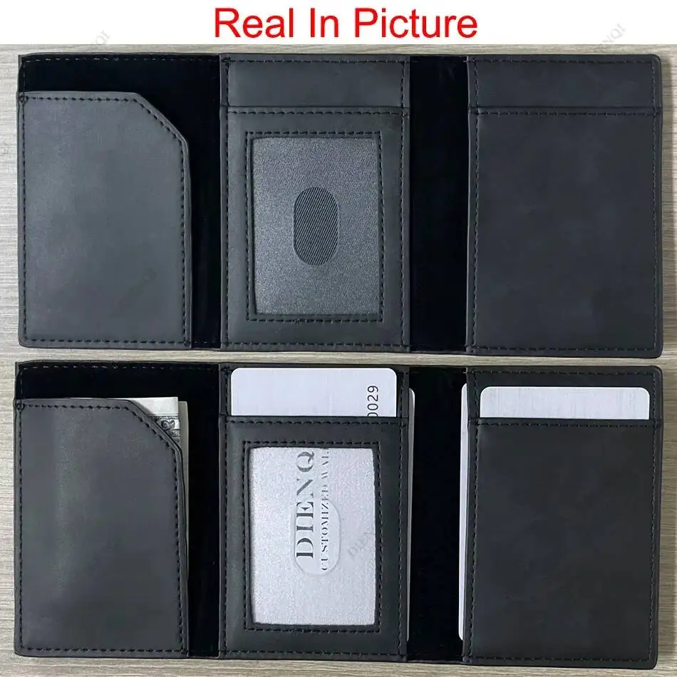 OUIO Rfid Credit Card Holder Wallet Mens Bank Cardholder Aluminium Metal Case Slim Minimalist Walet Coin Purse Smart Wallets Men view 5