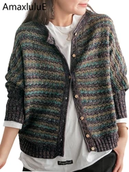 Max LuLu 2022 moda coreana maglieria donna inverno allentato vintage caldo stampato maglioni donna lusso casual Harajuku cardigan