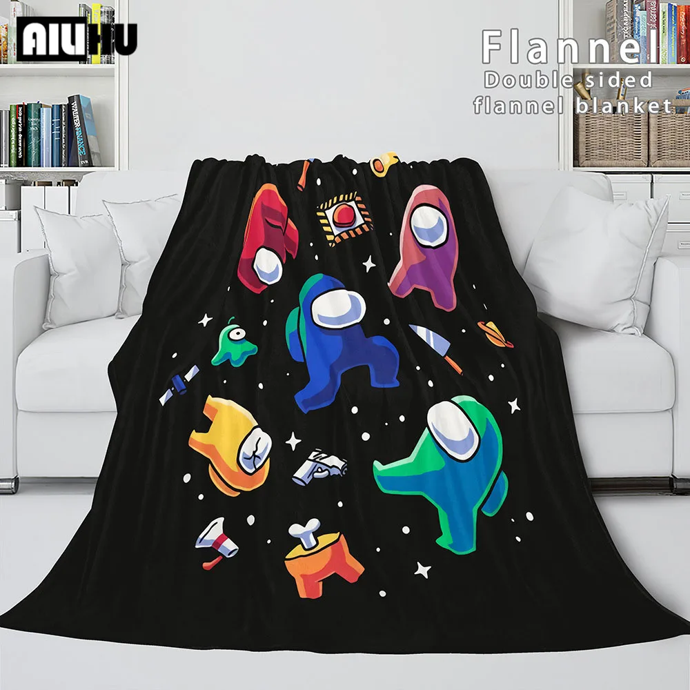 3D Print Blanket Game Figure Flannel Blanket for Beds Throw Soft Carpet Cartoon Printed Bedspread Bedding Sofa Gift