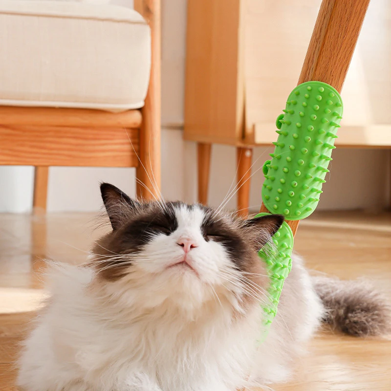 Pet Cat Hair Removal Massage Comb Cats Rubbing Brush Kitten Grooming Self Cleaning Wall Corner Cats Scratcher Combs