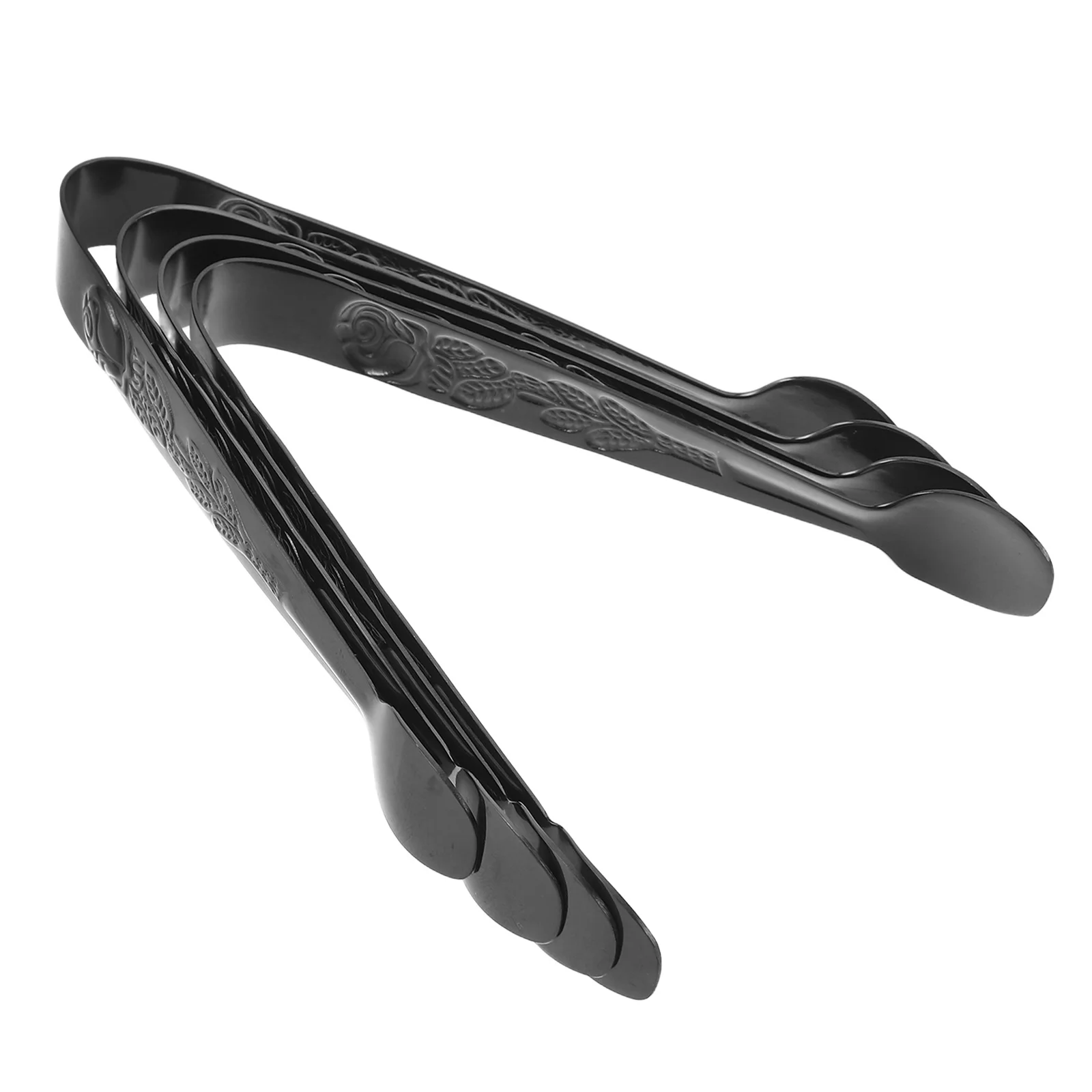 

4pcs Mini Breakfast Cookie Black Stainless Steel Small Kitchen Tongs For Milk Dunking Biscuit Clip Dessert Serving Tool Snack