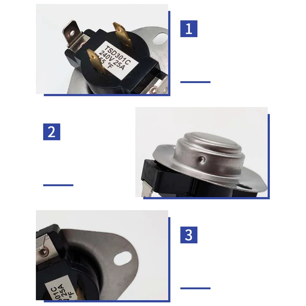 Replacement Parts for 3387134 Dryer Cycle Thermostat - Easy Install for 3387135 3387139 WP3387134VP 306910 3387134