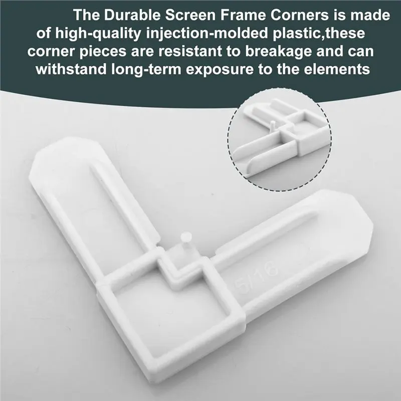 T19C For Sliding Window Screen Frame Corner Replacement 5/16 In X 3/4 In For Casement Windows, Screen Doors& Storm Door Inserts