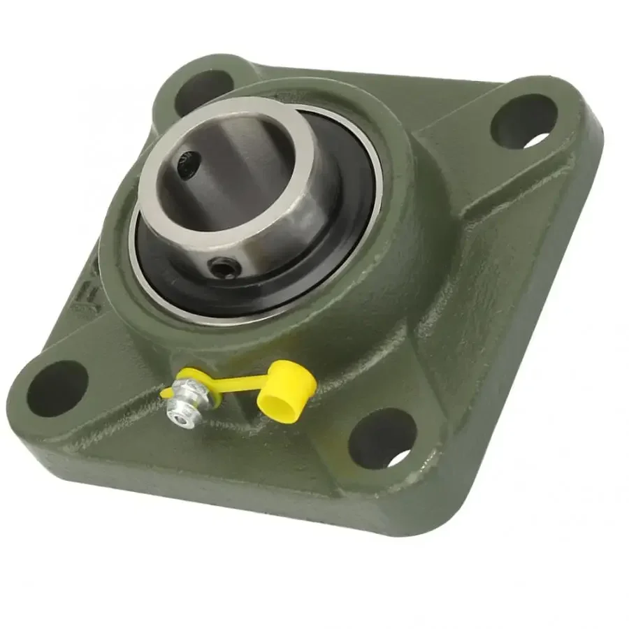 Square Thickened Outer Spherical Bearing with Seat Housing 4 Bolt Mounted Bearing Bore Square Flange Pillow Block UCF201-UCF212