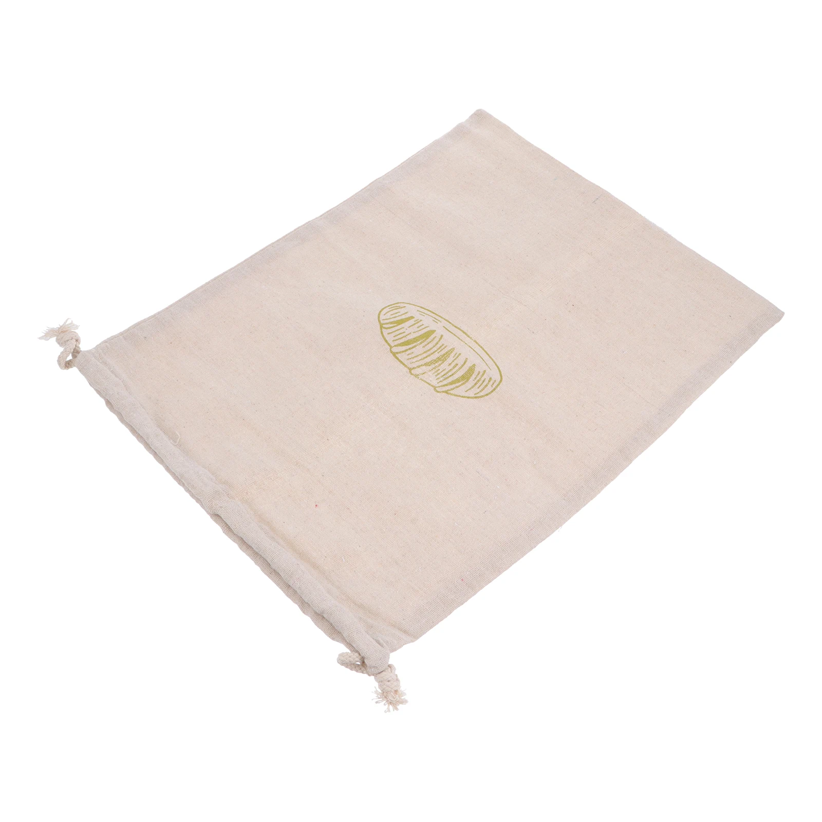 

Reusable Organic Cotton Bread Bag Unbleached Linen Food Grade Material Easy Clean Firm Wash Drawstring Linen Bag Bread Storage
