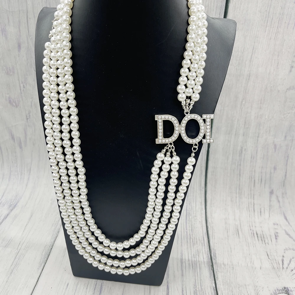 3pcs DOI Pearl necklace with Egyptian Goddess Charm