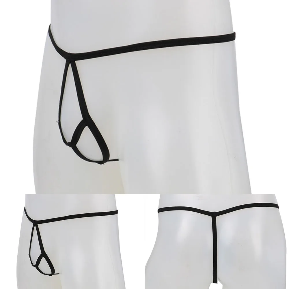 ملابس داخلية مثيرة للرجال ملابس داخلية جي سترينج للارتداء اليومي مناسبة لجميع المواسم أسود عادي الطول بلون موحد #6