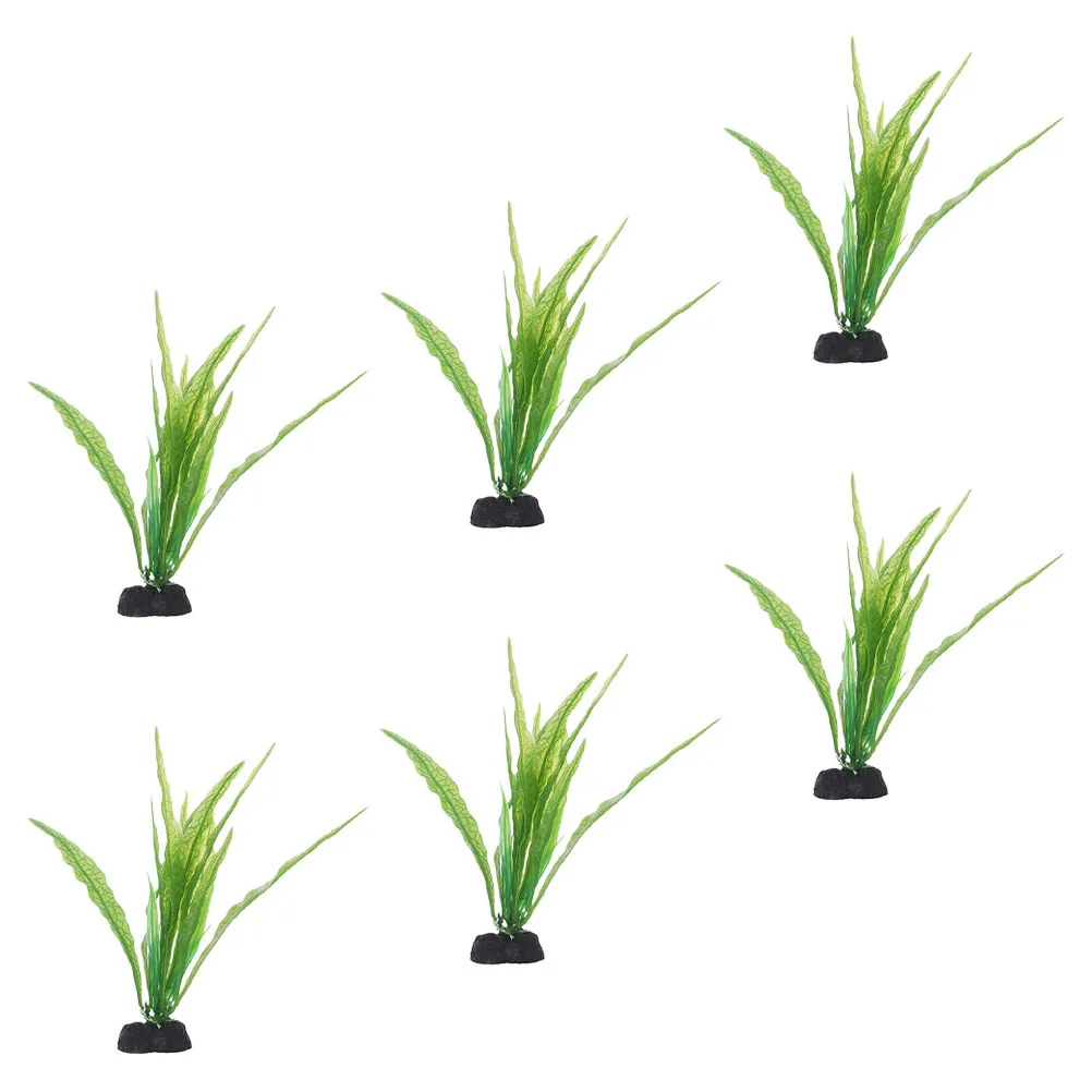 

6 Pcs Artificial Water Plants for Fish Tank Decoration Realistic Plastic Aquatic Landscape Accessories Lifelike Tropical Decor