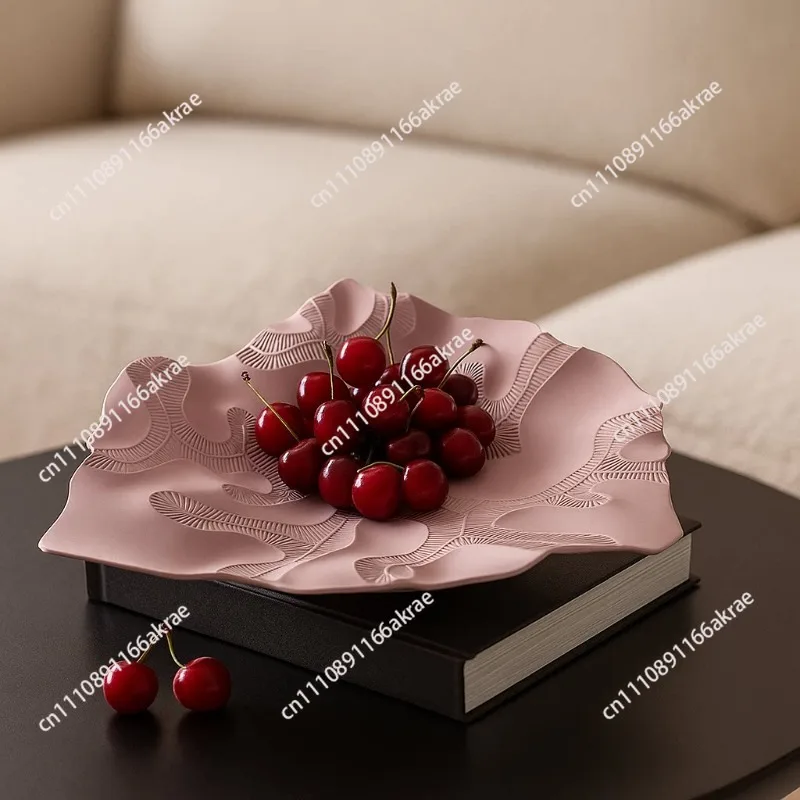 for Advanced pottery fruit pot fruit plate high-end living room light luxury household coffee table desktop