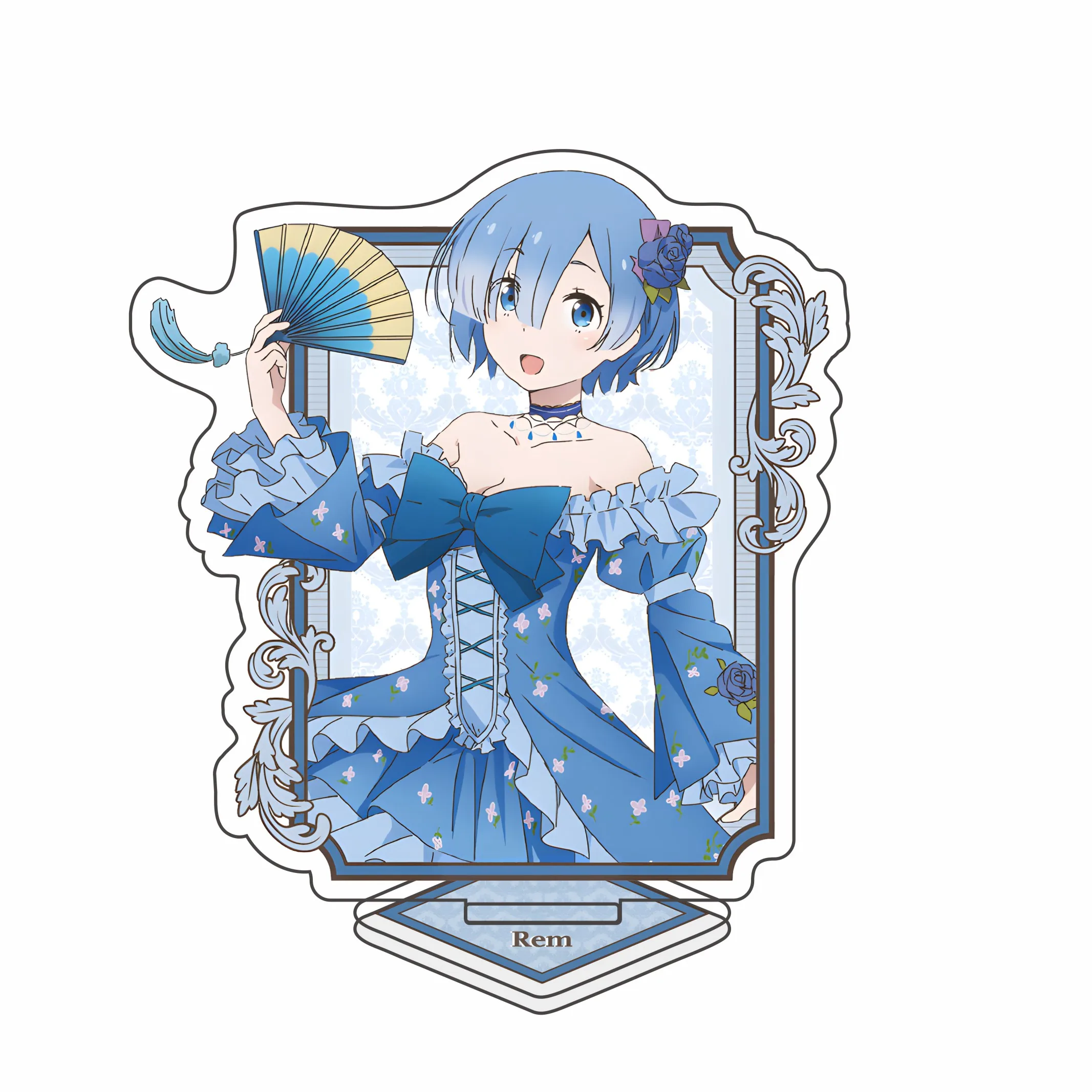 ”Re:ZERO -Starting Life in Another World“ 10cm Acrylic stand Emilia Rem Ram Beatrice gift keychain