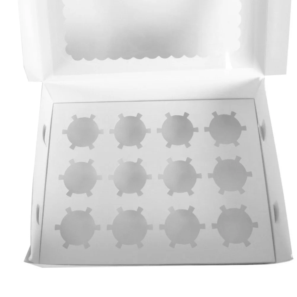 

4 шт. коробки для кексов, прочные мини-держатели для тортов с 12 шт., контейнеры для десертов для вечеринок, коробка для кексов, мини-коробки для тортов