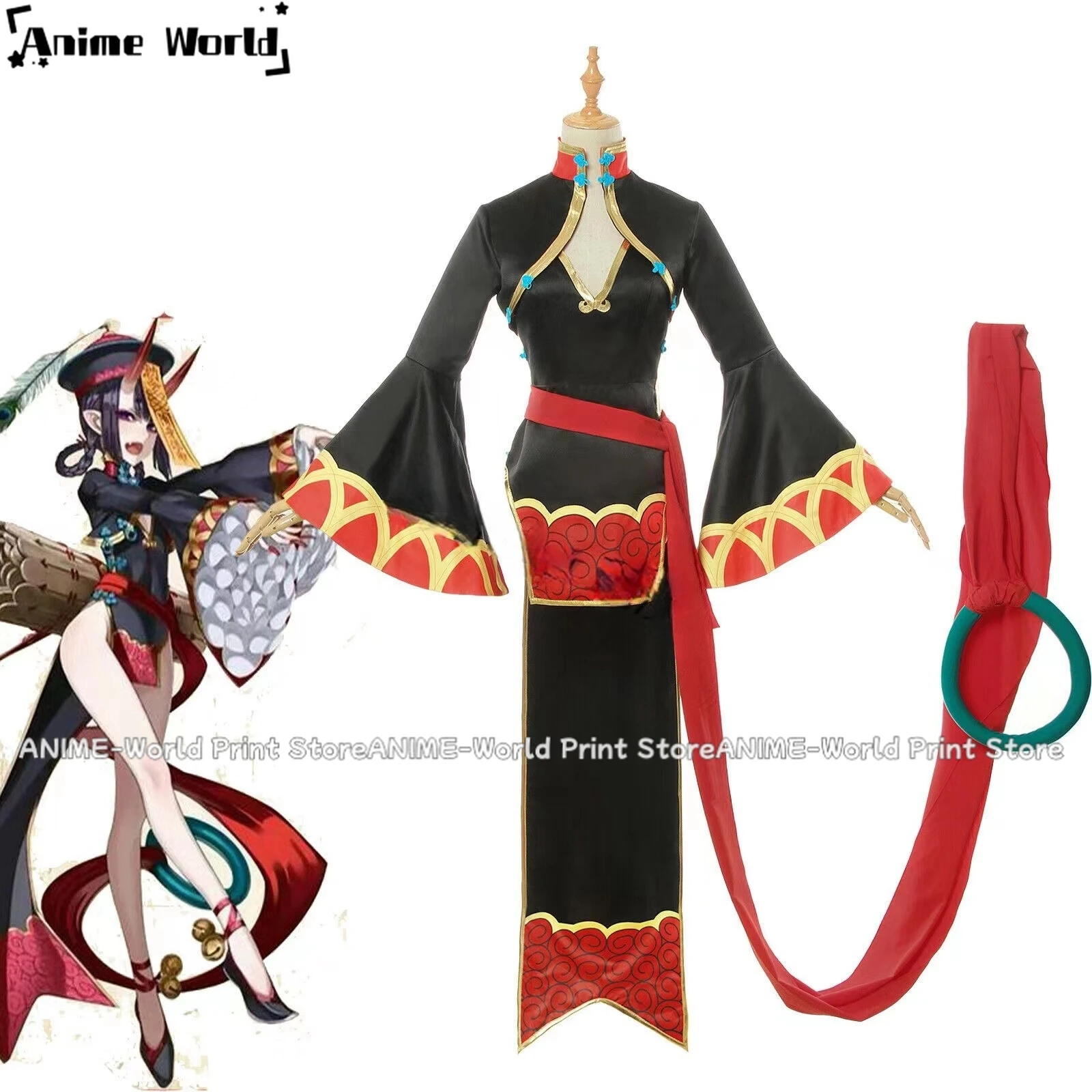 《Custom Size》 FGO Fate Grand Order Cosplay Costume Shuten Douji Cosplay Costumes Assassin Long Dresses Suits Women Sexy Costume