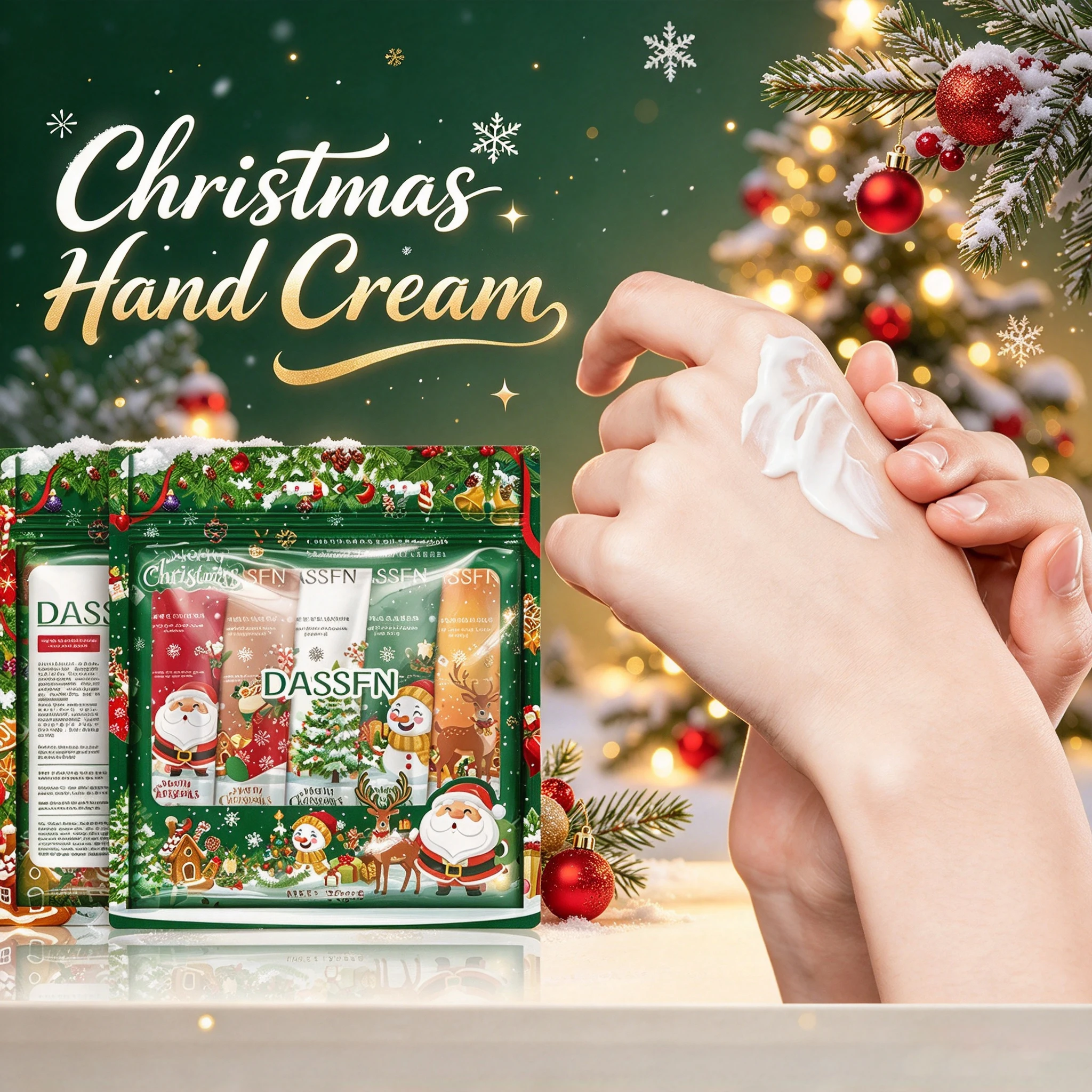 Christmas Gift 5/Box Hand Cream Set, Cream Texture, Hand Cream Travel Pack, Durable Moisturizer-30g/Piece Gift for Women