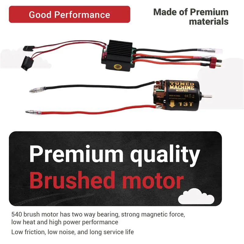 AYHF 540 Brushed Motor ESC Speed Control Combination Set Climb Drift Racing For 1/10 RC Cralwer/Boat