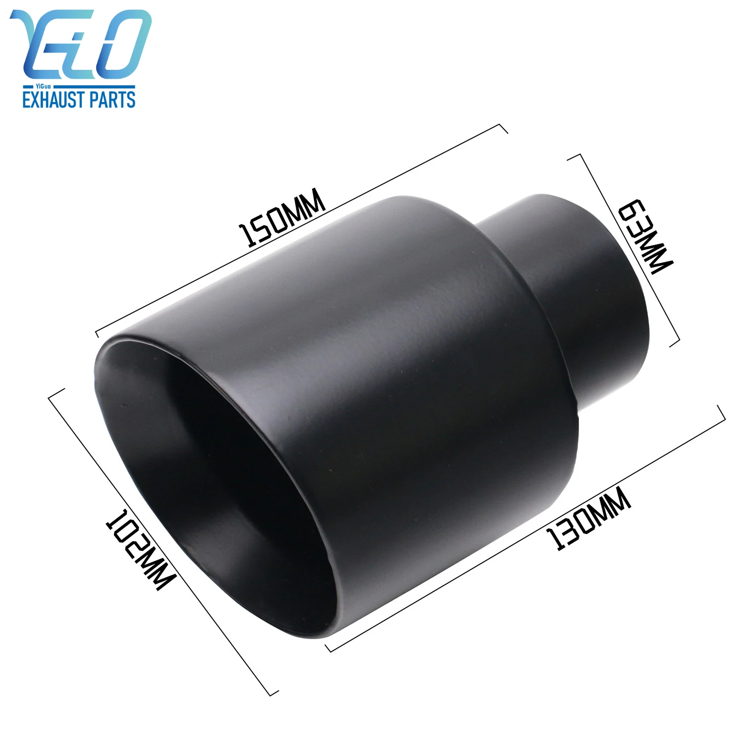

Exhaust nozzle Matte stainless steel 102mm universal exhaust pipe tail throat slant muffler tip