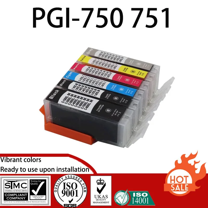 Compatible Ink Cartridge for Canon PGI-750 CLI-751 PGI750 CLI751 suit For Canon  PIXMA MG5470/MG5670/MG6370/MG6470/MG6670/MG7170