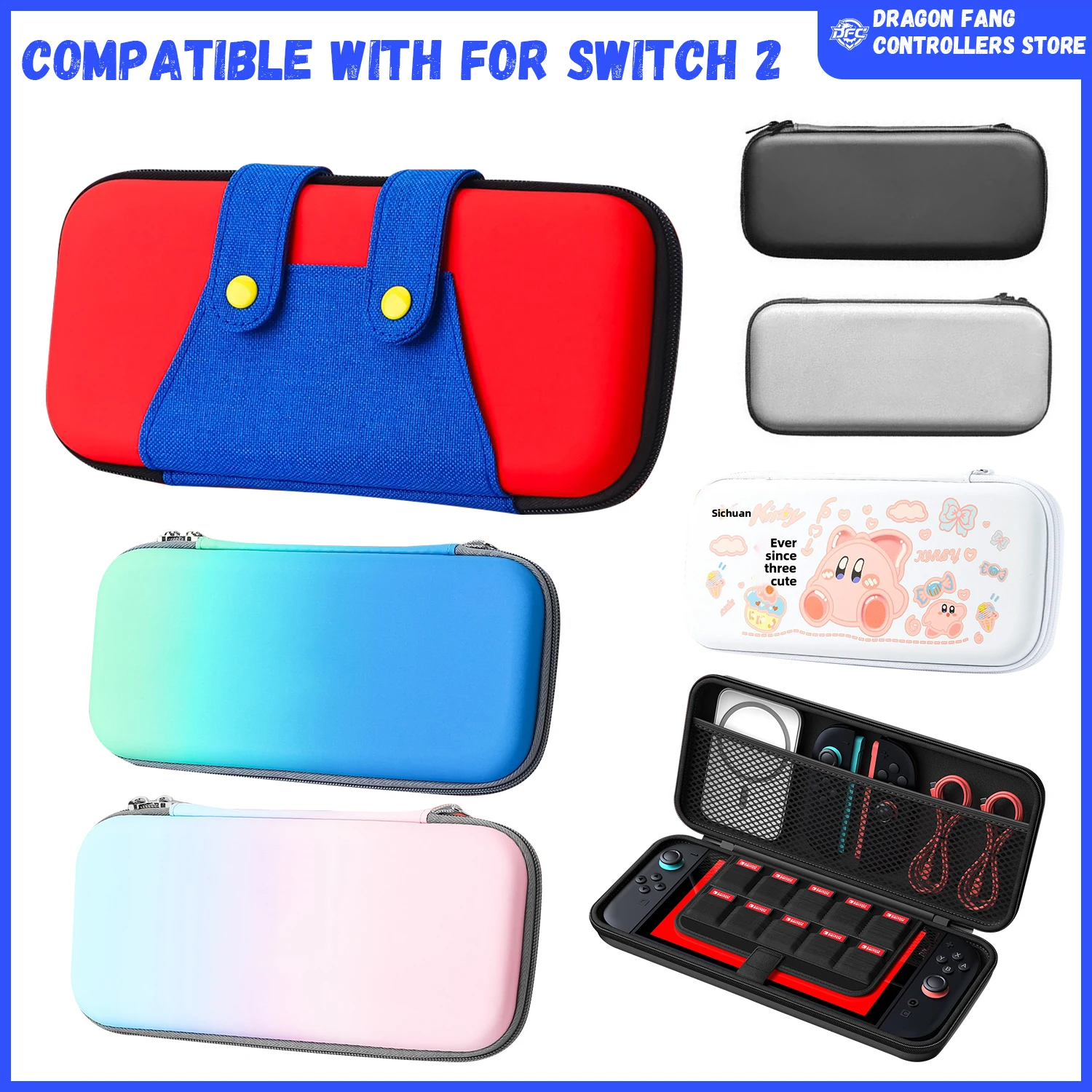

Handheld Video Game Console Portable Storage Bag For Nintendo Switch 2 Waterproof Protective Carrying Case Accessories