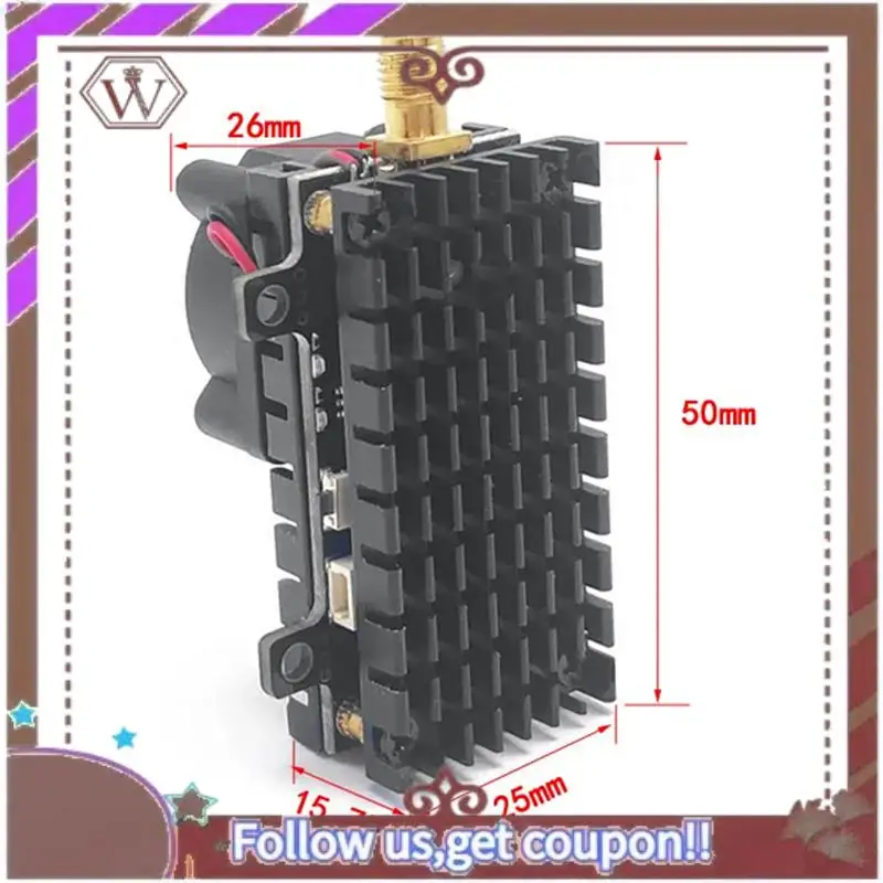 ABBG-Over 20Km المدى 5.8Ghz 2W FPV الارسال اللاسلكي 2000MW 48CH فيديو AV الصوت المرسل ل RC FPV سباق الطائرة بدون طيار