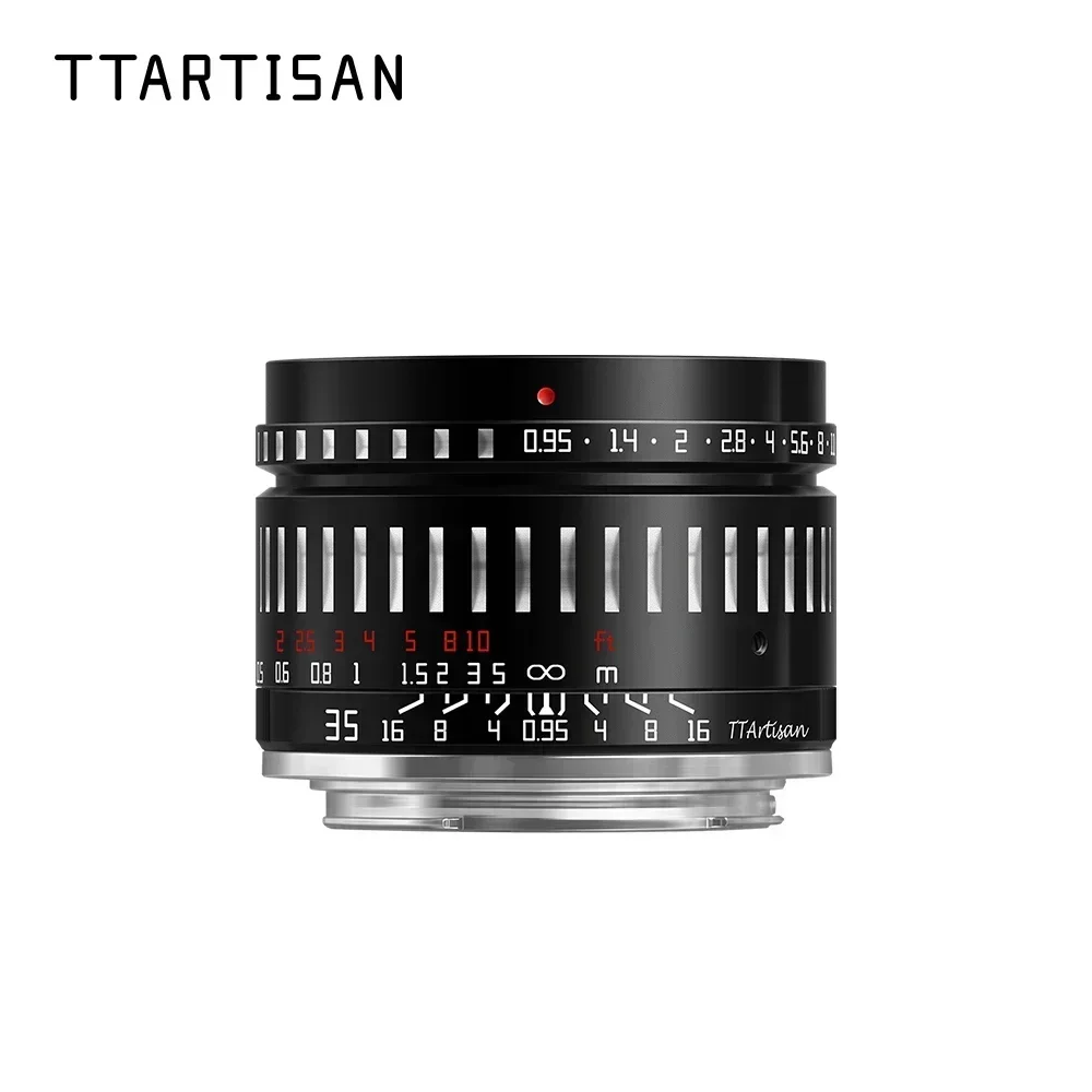 Объектив TTArtisan 35 мм F0.95 с большой диафрагмой для камеры Sony E Mount Fujifilm X Canon M Canon RF-S Leica L Nikon Z