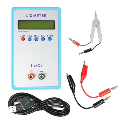 JUNTEK LC-200A 디지털 핸드헬드 LCD 커패시턴스 인덕턴스 계량기 정밀도, LC200A, 1pF-100mF, 1uH-100H, 온라인 LC 공명 테스터 Best5