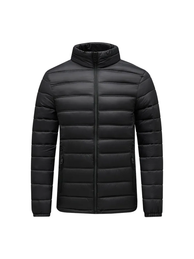 Inverno novo masculino casual ultra leve engrossado seda algodão jaqueta gola com capuz casaco quente solto ajuste casual wear outerwear