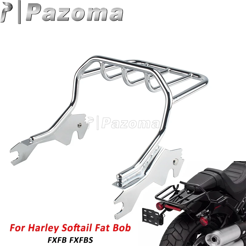 

Motorcycle Luggage Rack For Harley Softail Fat Bob 114 FXFBS FXFB Sissy Bar Rack Rear Carrier Solo Seat Quick Detachable 2018-20