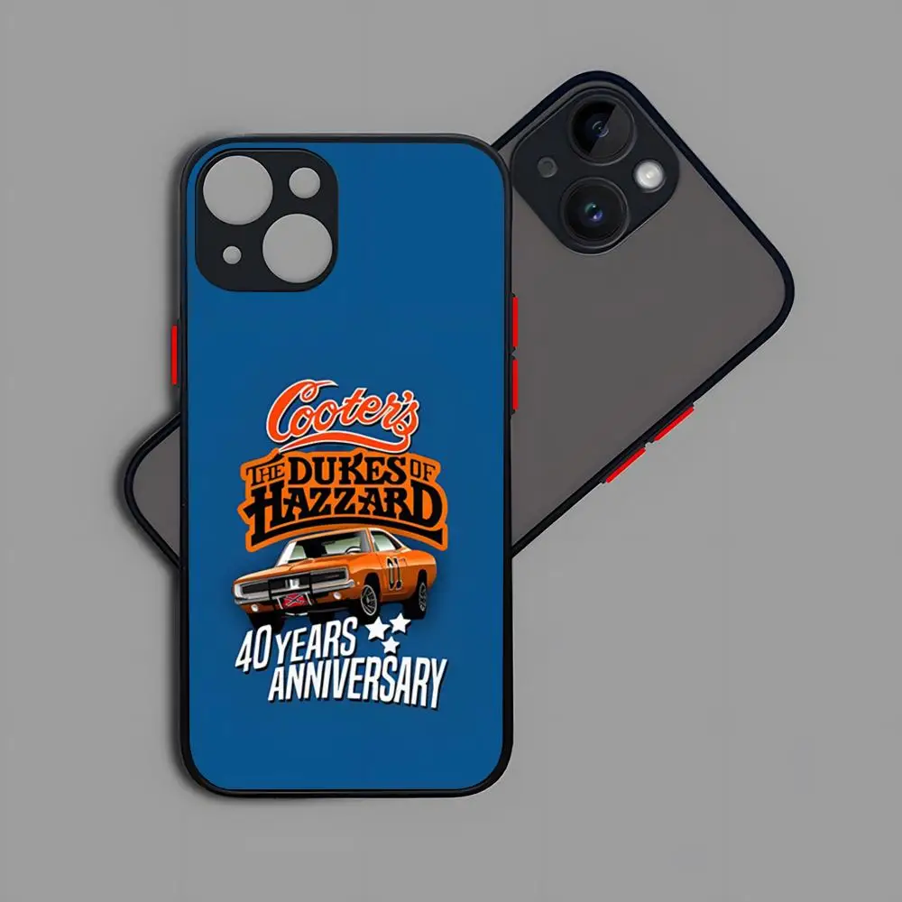 The General Lee Dukes Of Hazzard 01 Phone Case Matte Transparent Back For iPhone 15 14 13 12 11 Pro Max X XR XSMax 7 8 Plus Cover