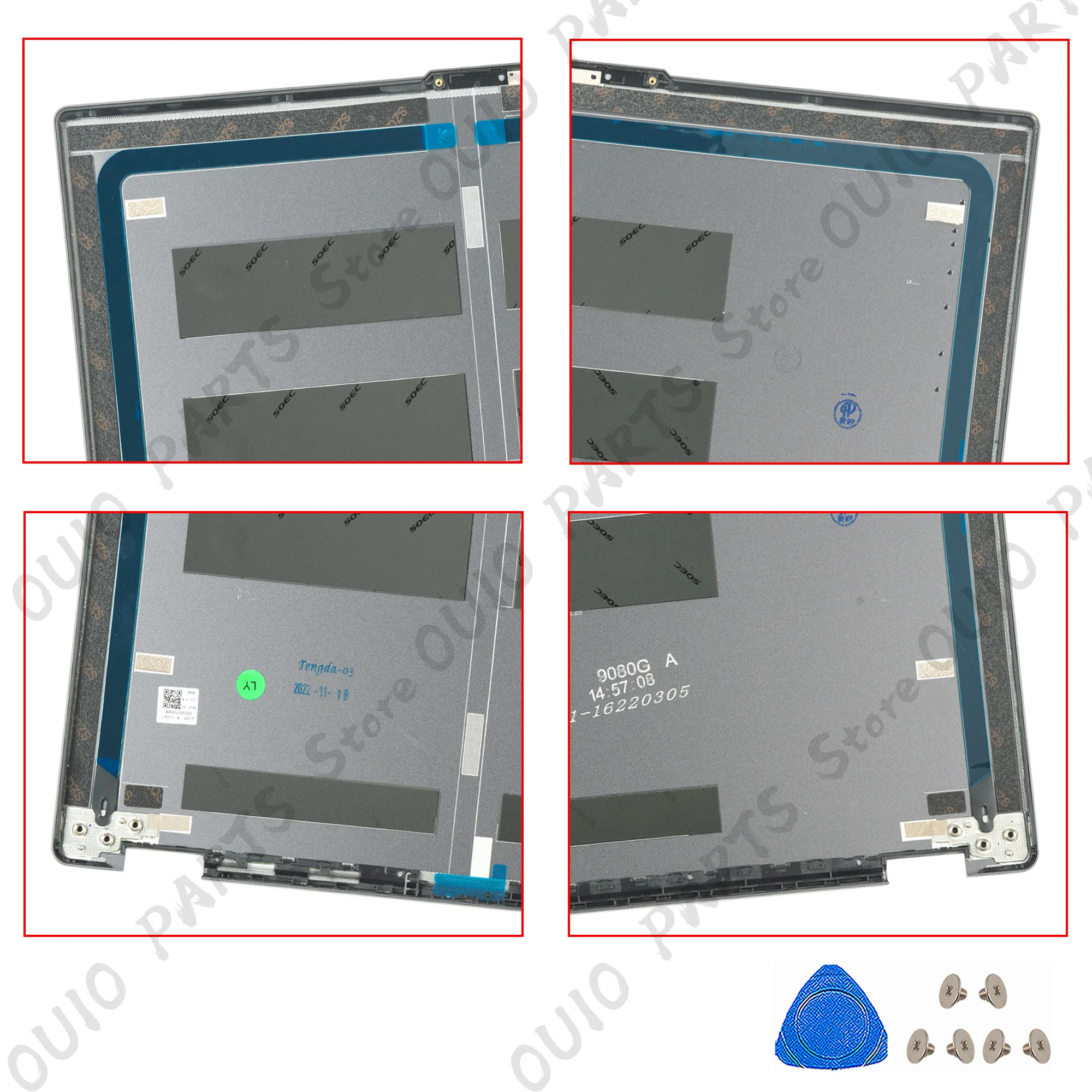 Novo para legião 5 15iah7h 15arh7h y7000p 2022 jy570 alumínio lcd capa traseira moldura inferior caso dobradiças ap2dj000700 ap2dj000420