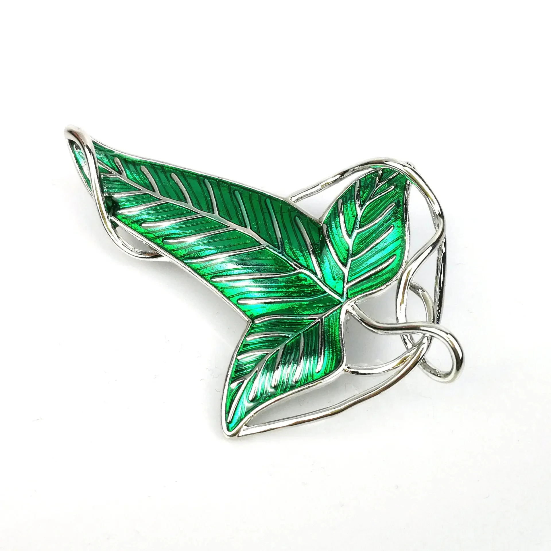Film And Television Around The Lord Of The Rings Elf King Leaf Shape Alloy Brooch Personalized Creative Corsage Pin image 4