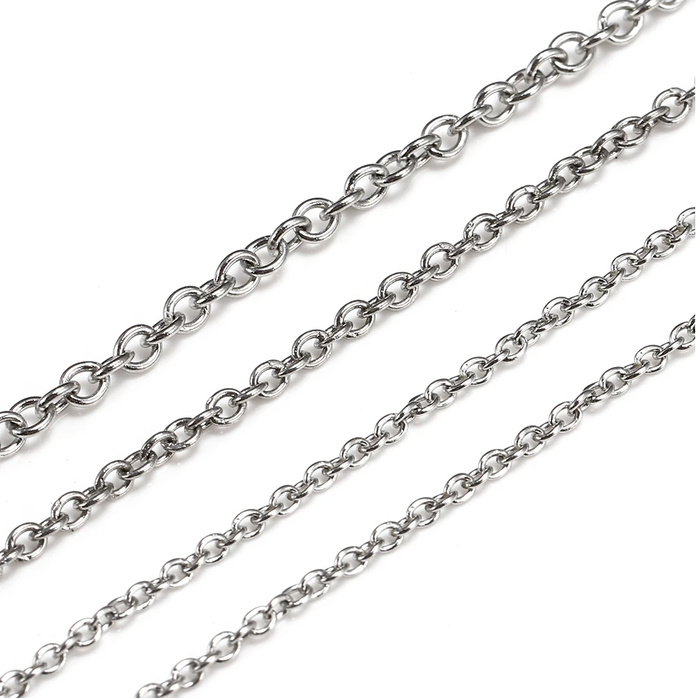 2 Meter 1,2/1,5/2,0/2,5 mm goldfarbene O-förmige dünne Kette aus Edelstahl für Armbänder, Halsketten, DIY-Schmuckherstellungszubehör – Detail 10