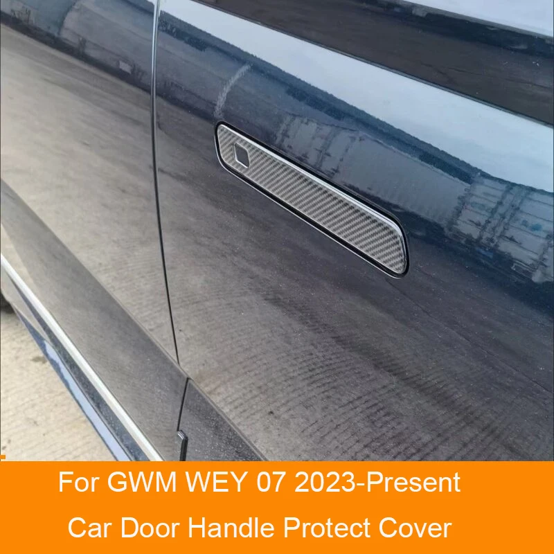 4pcs Car Drip Glue Door Handle Cover Anti Scratch Protect For GWM WEY 07 2023-Present Auto External Decoration Accessories