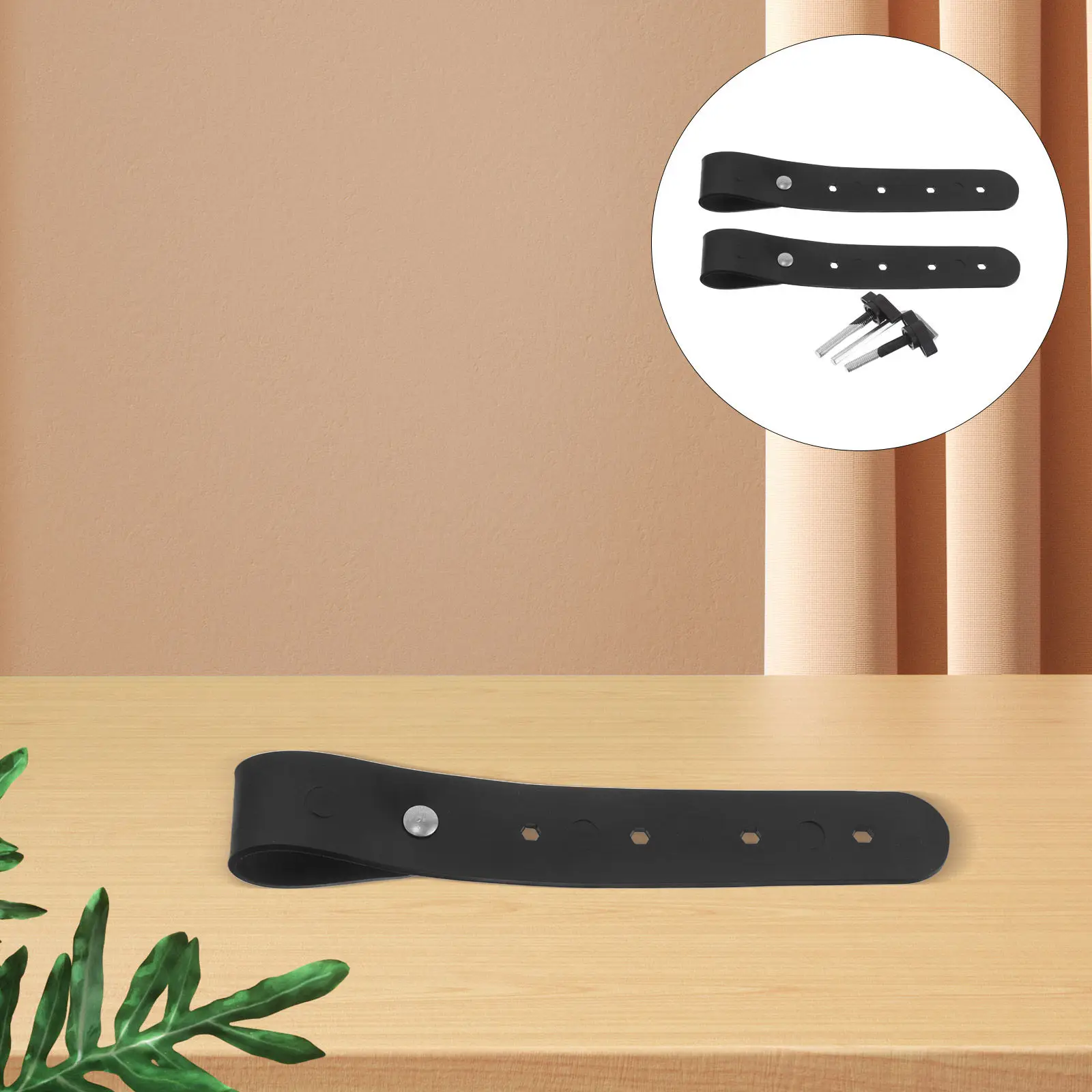 

1Pair PU Piano Lock Belt Adjustable Keyboard Strap Stand Holder Electronic Keyboard Fixing Strap for Folding Stand