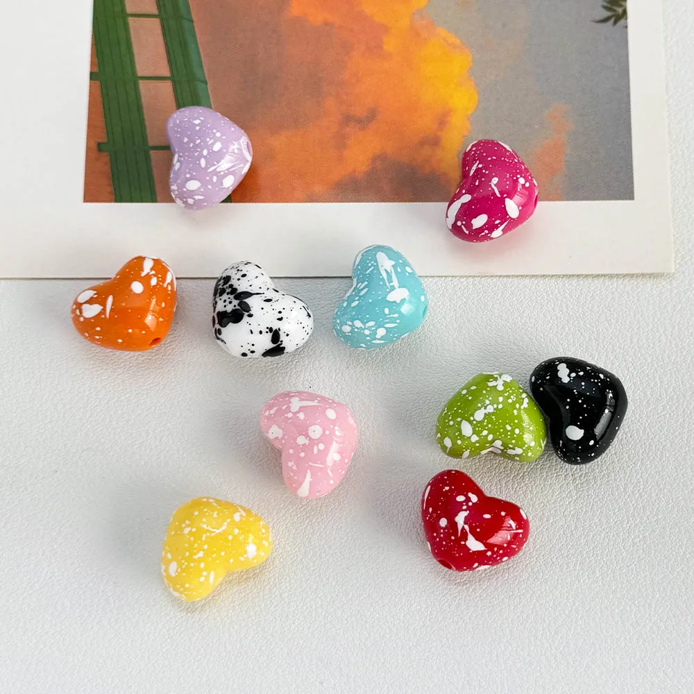 

Сердечный дизайн, 230 шт., 14*18 мм, фурнитура и компоненты для ювелирных изделий/бусины «сделай сам», эффект краски/ручная работа/форма сердца/акриловая бусина # 18778