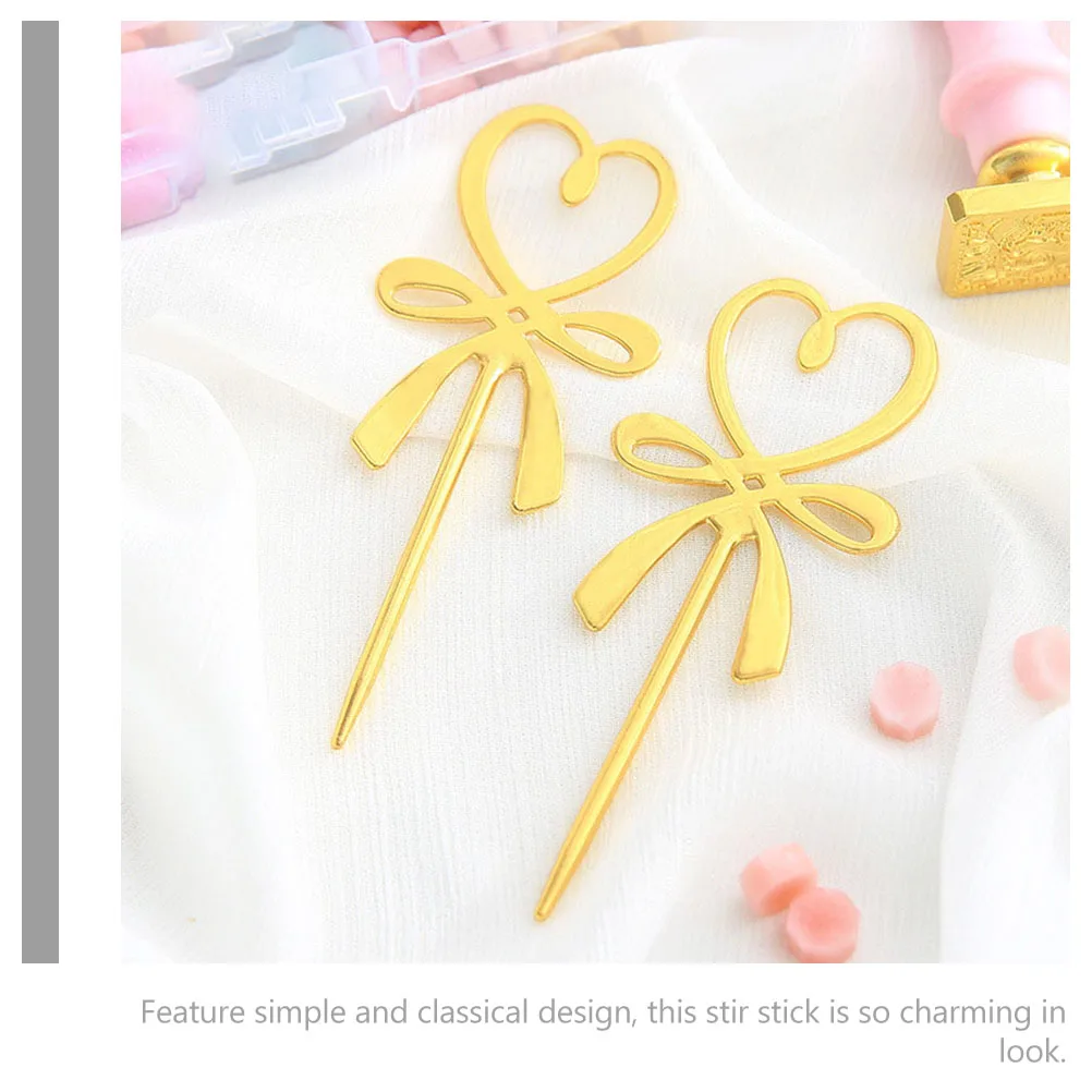 

3 Pcs Stirring Sticks Stainless Steel Wax Mixing Spoon Craft Tools Pink Practical Durability Enjoyment