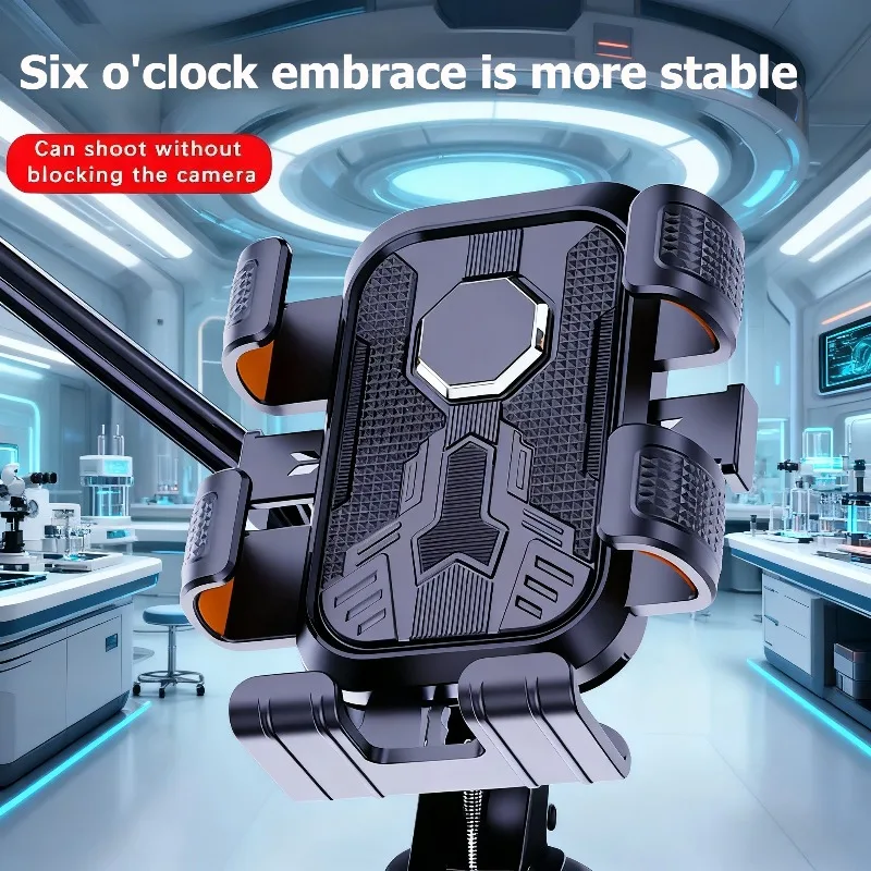 

Новый держатель для телефона на велосипеде для доставки, конкретная навигация, фиксированная съемка с шестью когтями, антивибрация, прочный