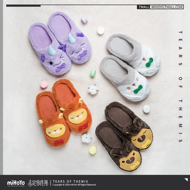 [Genuine] miHoYo Game Tears of Themis Plush Slippers Luke Pearce Artem Wing Vilhelm Clothing Cotton Shoes Cosplay Halloween Gift