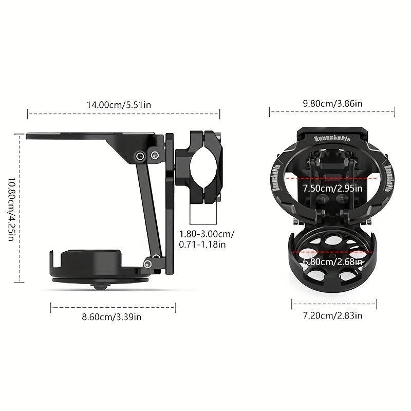 Portavasos plegable para motocicleta, manillar giratorio, soporte para vasos de agua, soporte Universal para bebidas, accesorios para motocicleta, 1 Uds.