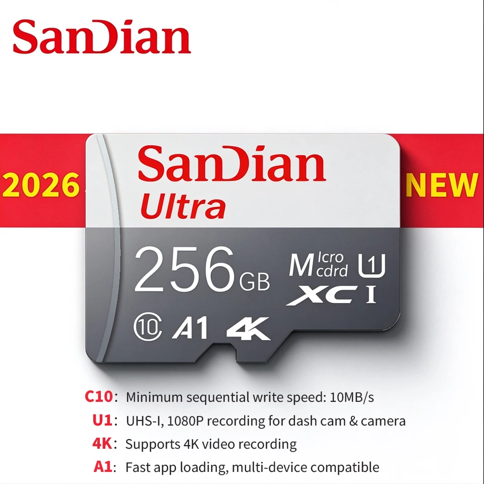 بطاقة ذاكرة عالية السرعة Micro TF SD بسعة 256 جيجابايت و512 جيجابايت و16 جيجابايت و64 جيجابايت متوافقة مع أجهزة نينتندو والمعدات الأصلية وأجهزة الكمبيوتر
