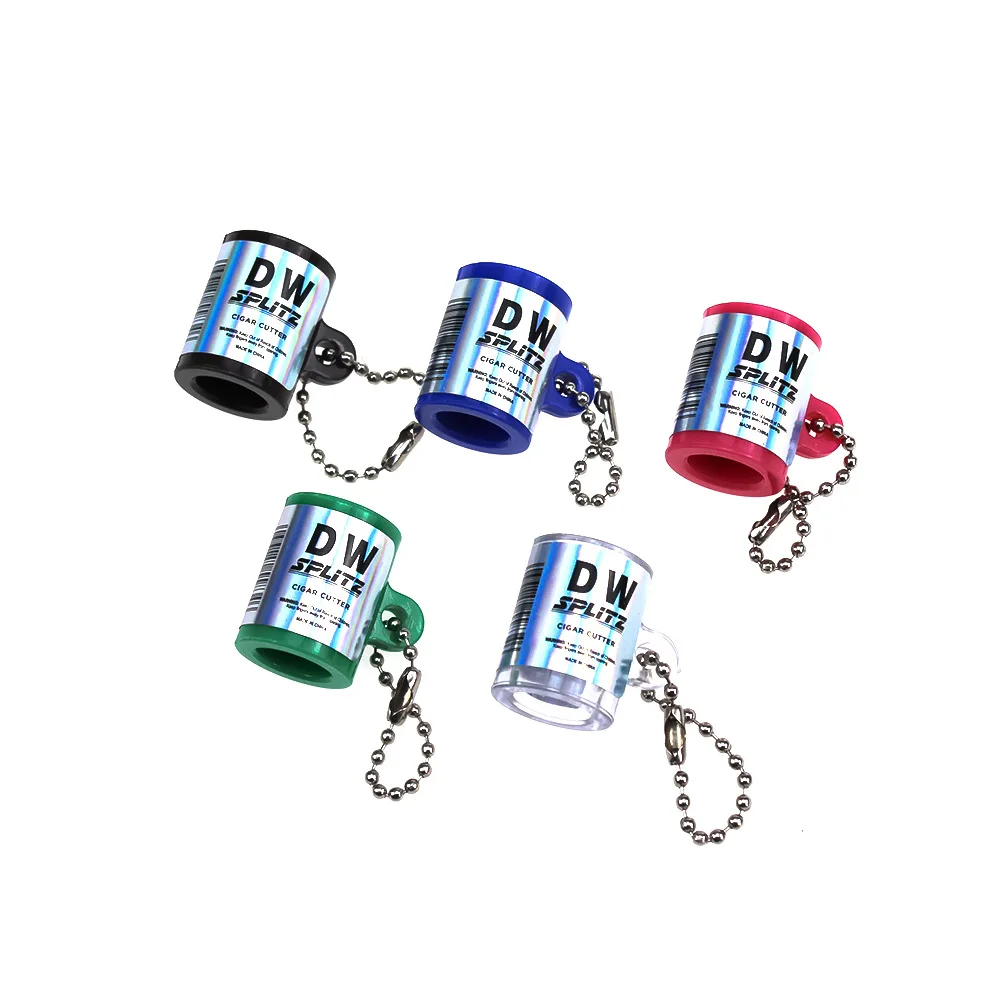 Plastic round cigar cutter cigar tool smoke extinguisher, portable keychain cigar accessories
