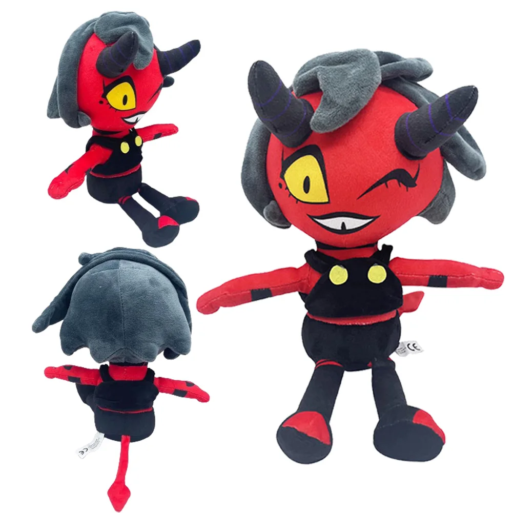 Blitzo Moxxie juguete de peluche de dibujos animados, Cosplay de Helluva, accesorios de juego de rol, regalos de cumpleaños, vestido de lujo, decoración de Mascota de fiesta, 23CM