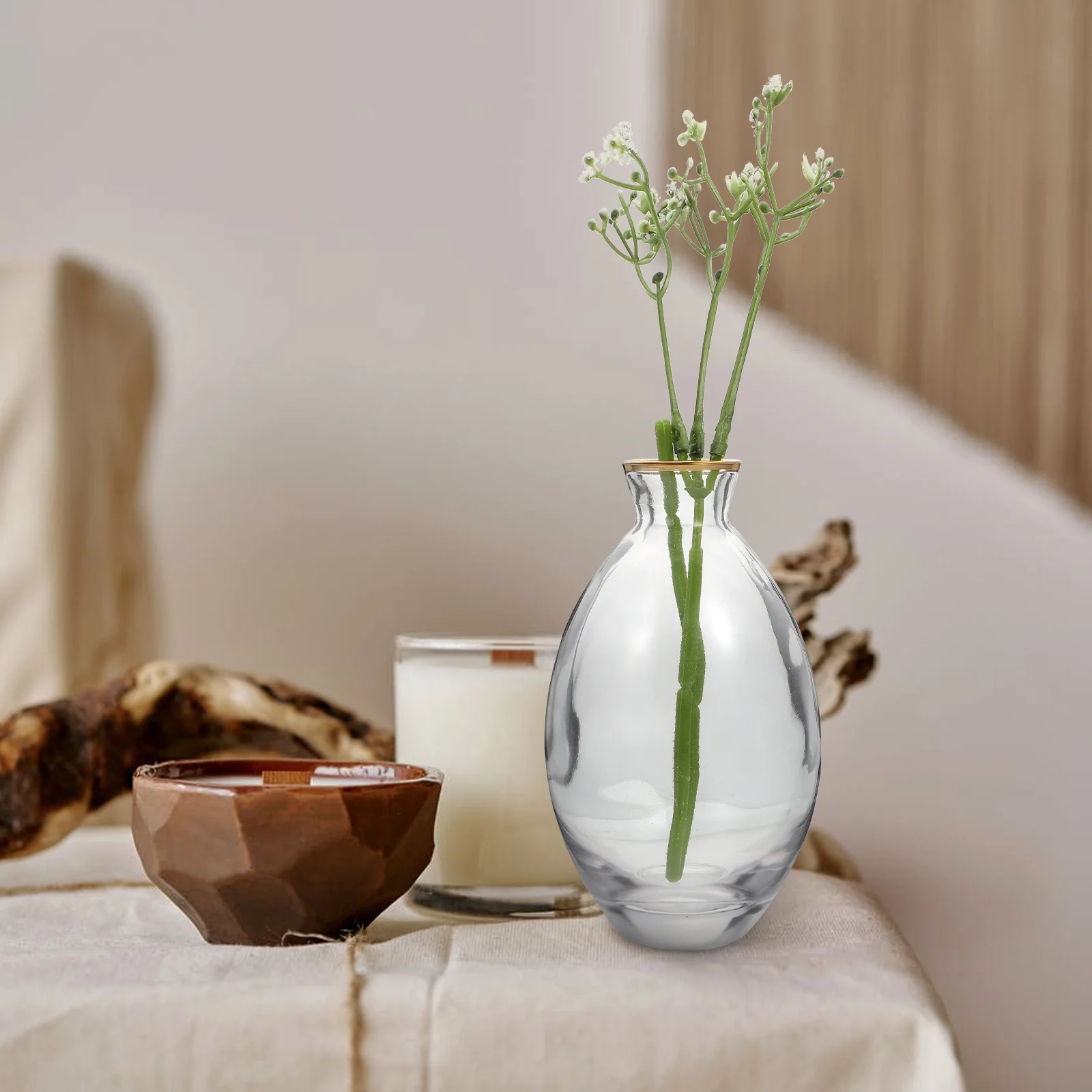 

3 Pcs Vase Unique Flower Home Decor Desktop Glass Planter Holder Tabletop Small Container