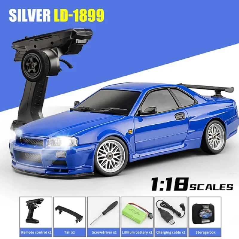 LD1899 LD1898 911 1/18 RC Drifting Car GTR 2.4GHz RWD with