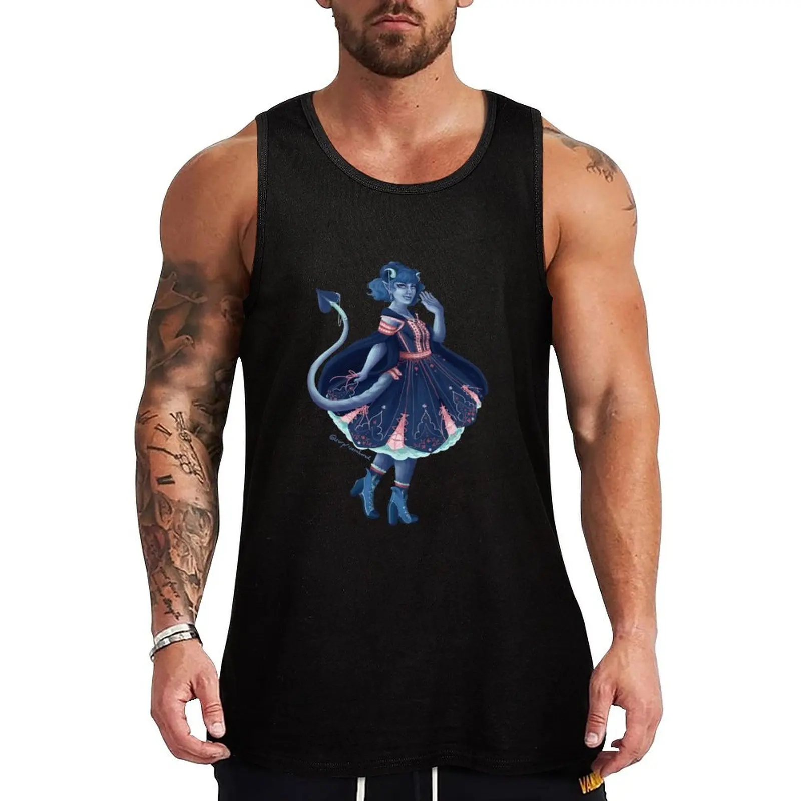 

Jester waving Tank Top muscular man Men's t-shirt gym clothes man