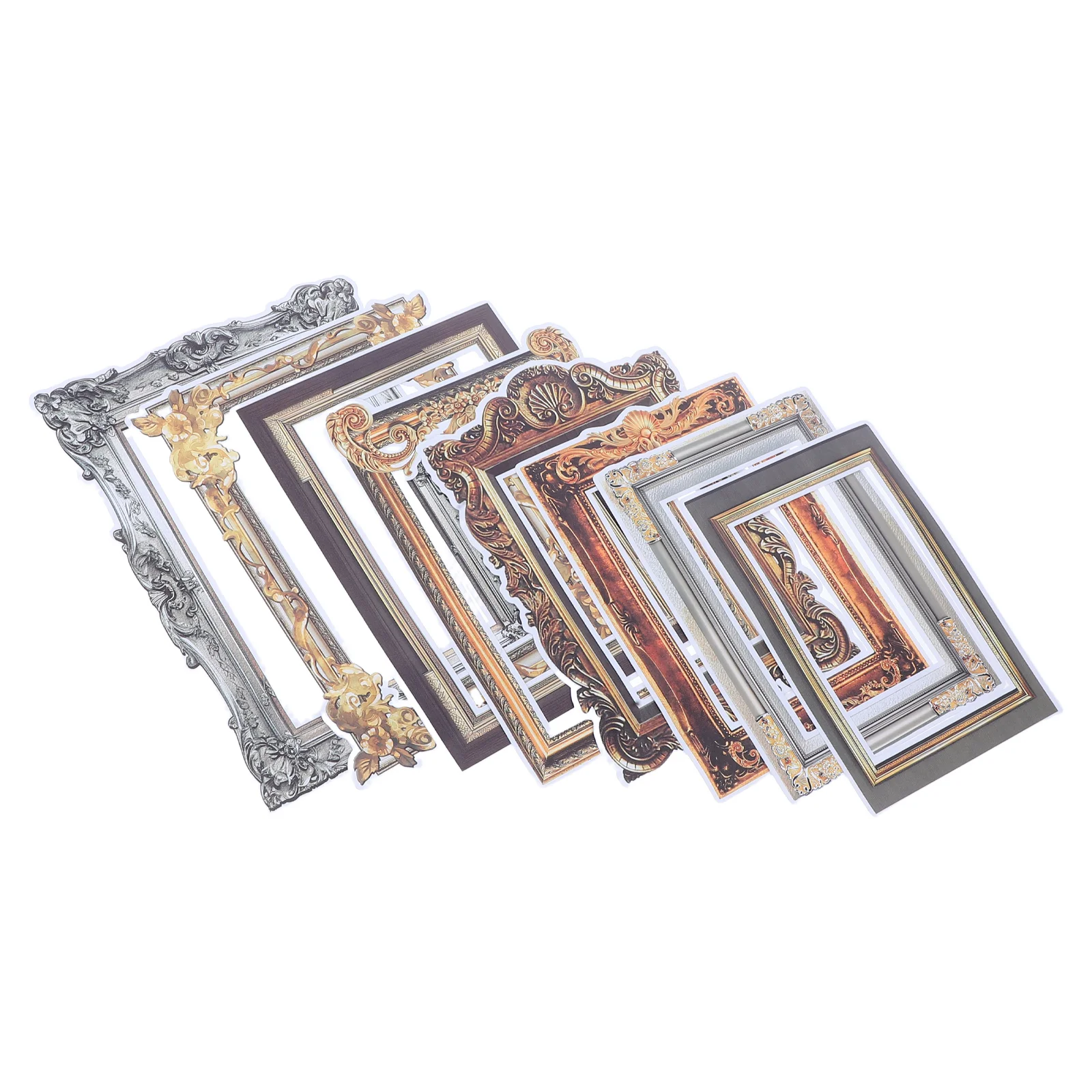 

8 Pcs Retro Photo Frame Picture & Poster Tile Posters Frames Decor Vintage DIY Collage