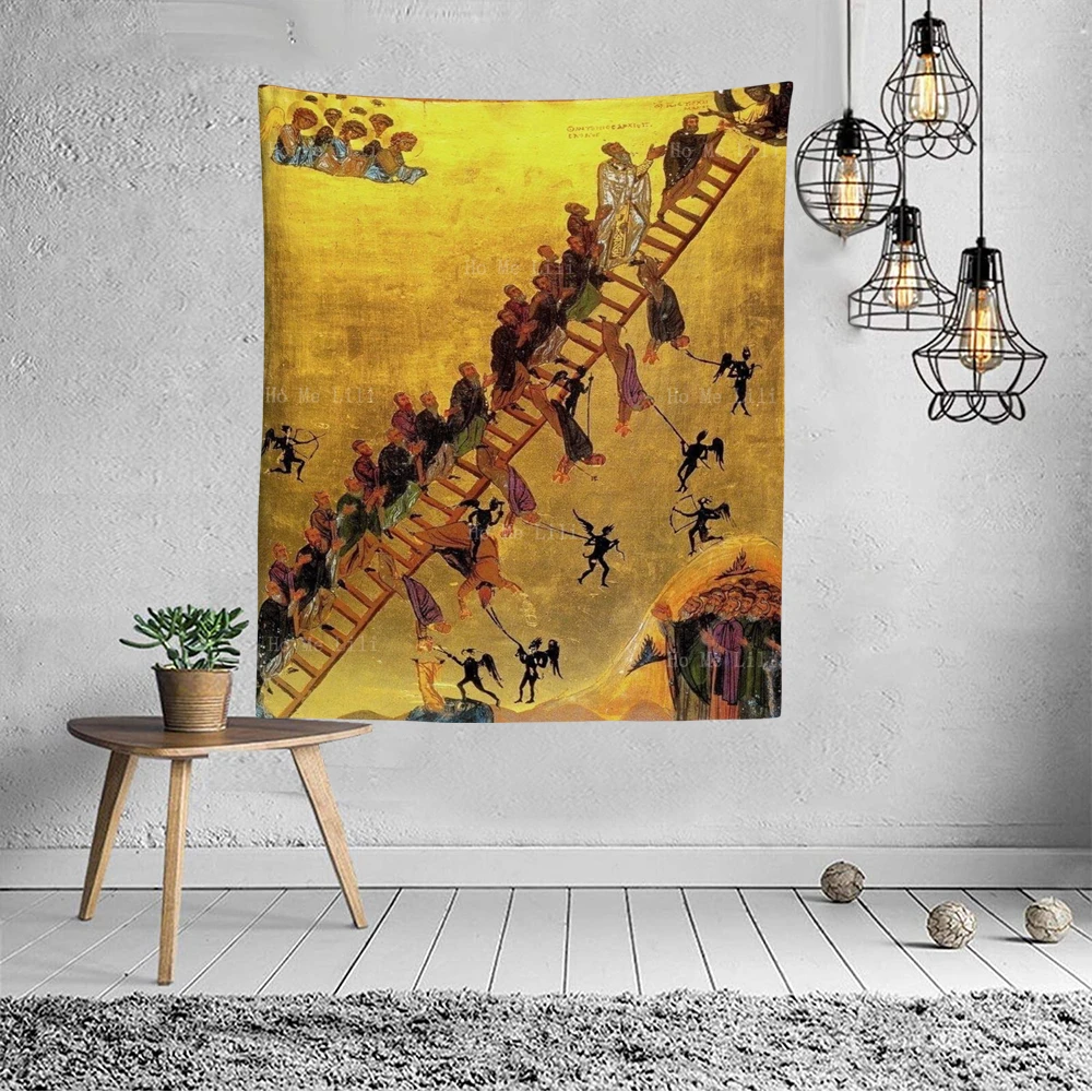 The Ladder Of Divine Ascent Fantasy Art Shamanic Sacra Sacred Mental Spaces Occultism Tapestry Wall Hanging